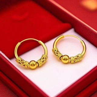 Brincos brincos brincos fogo areia ouro brincos feminino temperamento de casamento doce fortuna sorte brincos cerimônia 