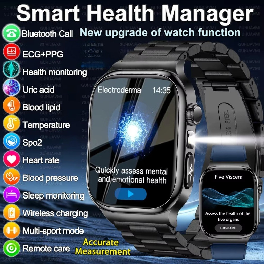Nova Medição Precisa Ácido Úrico Sangue Lipídios Smartwatches Medida De Gordura Corporal Chamada Esportes Saúde Smartwat