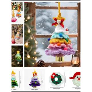 Decoração de natal guirlanda de crochê pingente de árvore de natal foto vestir-se decoração ornamentos periféricos pared