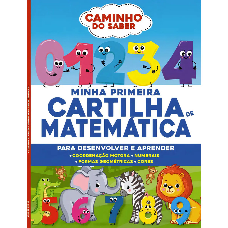 Livro Minha Primeira Cartilha De Matemática Capa Mole Editora Online Crianças Filhos Infantil Desenho História Brincar