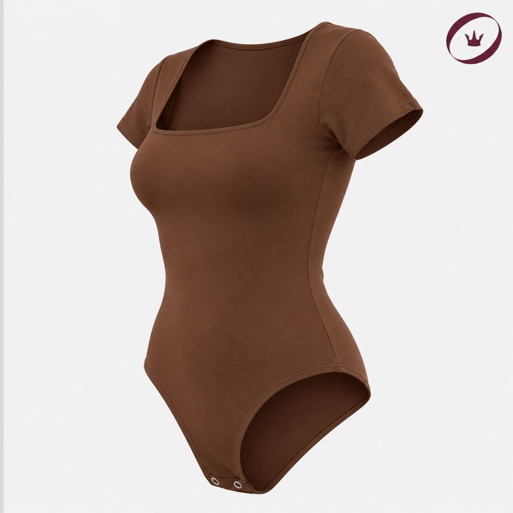 Body feminino decote quadrado suplex manga curta forro fecho pressao collant  p m g moda blogueira tendencia verao