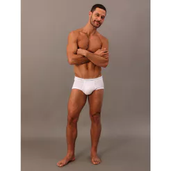 Kit 3 Cuecas Brief Cotton Rib Calvin Klein - White