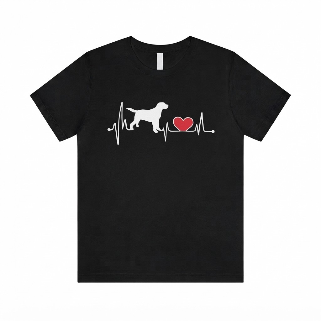 Camiseta Estampada - Cachorro Batimento Coração - Streetwear Feminino Confortável - 100% Algodão Envio Rápido