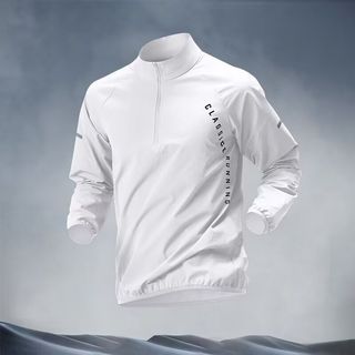 Verão meio zíper roupas de treinamento masculino de manga comprida roupas de secagem rápida ciclismo esportes camiseta t