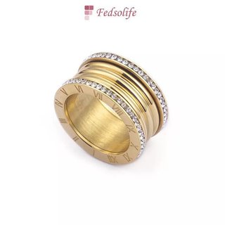 Anel Feminino Fedsolife , Diamante Duplo , Algarismos Romanos , Moedas Antigas , De Casamento