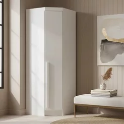 Guarda Roupa de Canto Oblíquo Modulado 1 Porta Branco Line Infinity Branco Line