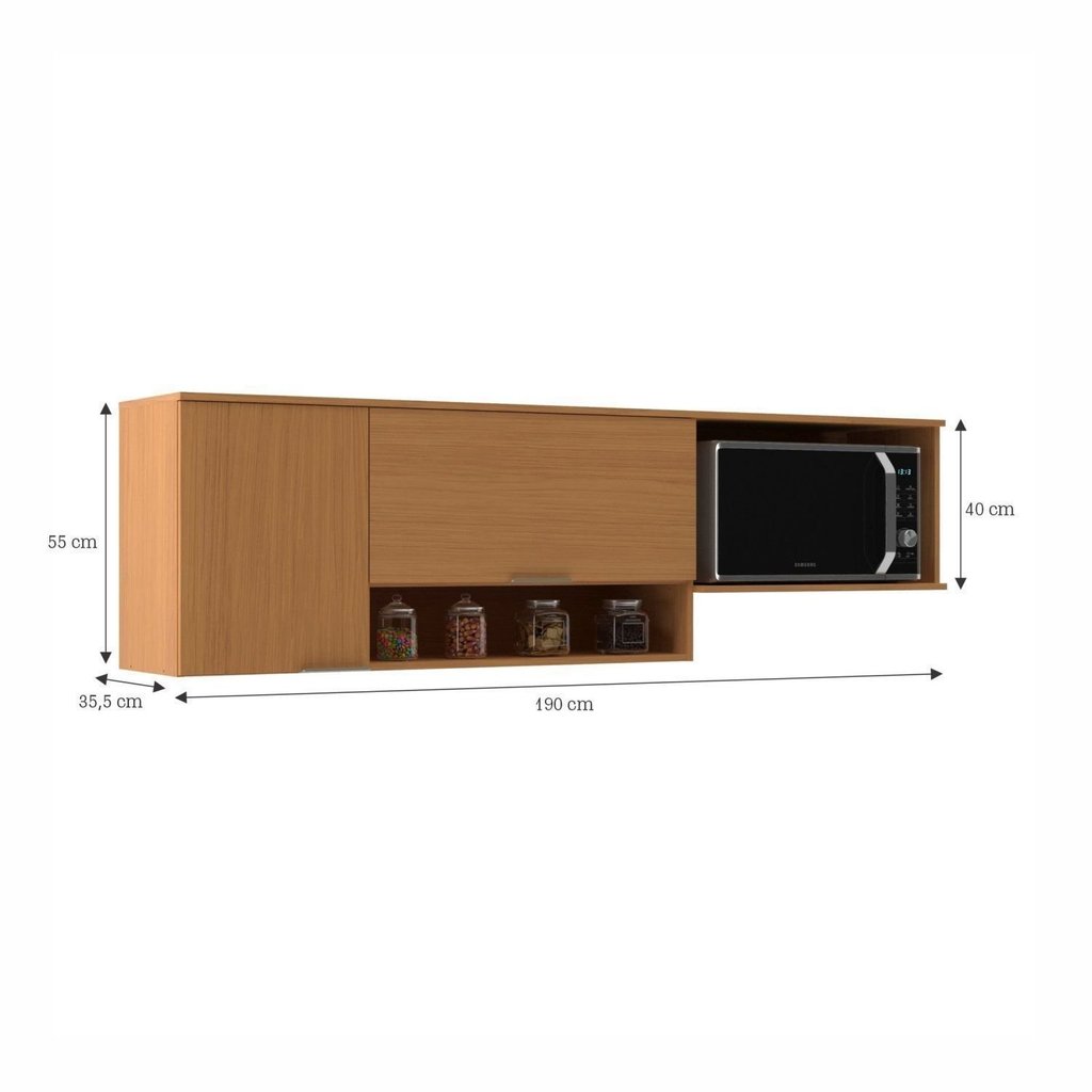 Armário Aéreo de Cozinha 190cm 2 Portas Alice Yescasa Laranja/Angelin Premium Angelin Premium · foto 2