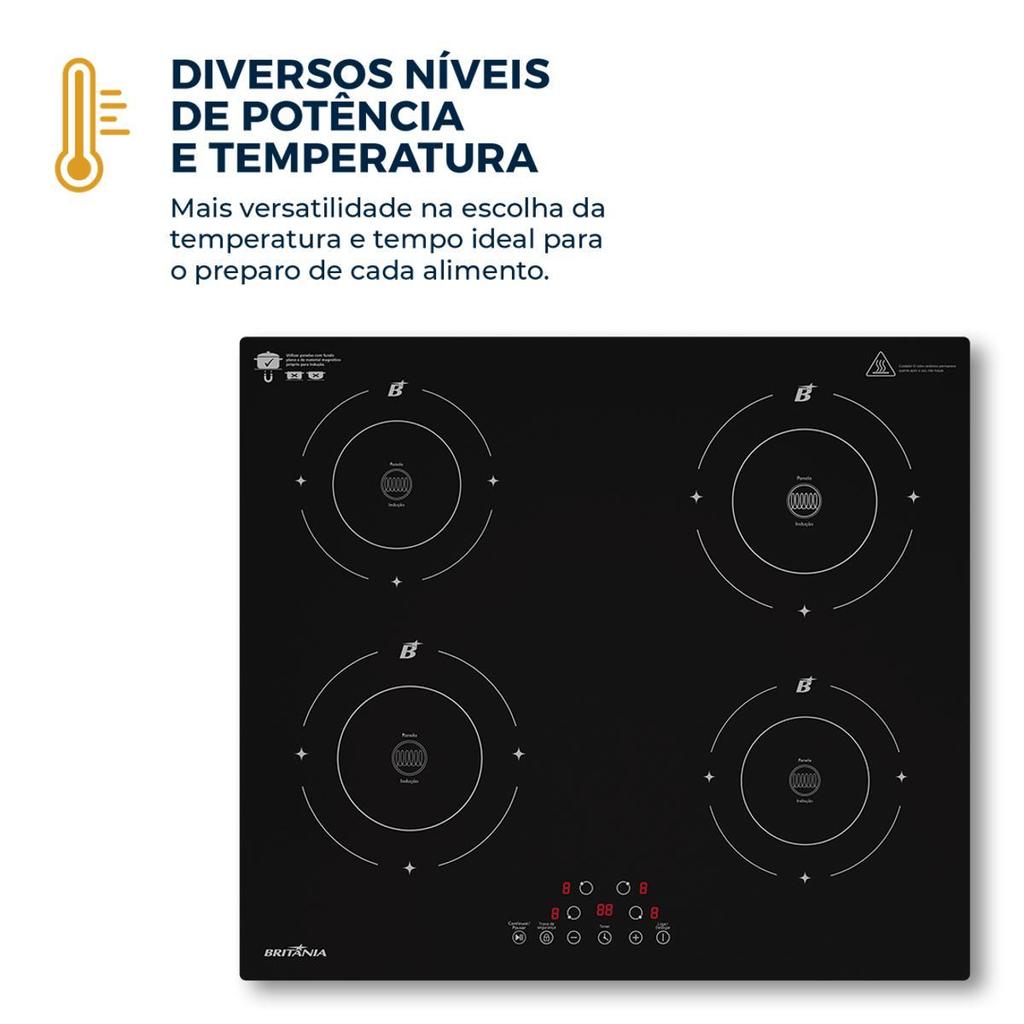 Cooktop 4 Bocas de Indução Britânia BCTE40A · foto 2