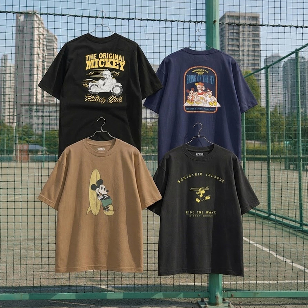 Comércio exterior japonês único algodão solto em torno do pescoço de manga curta camiseta dos desenhos animados impresso