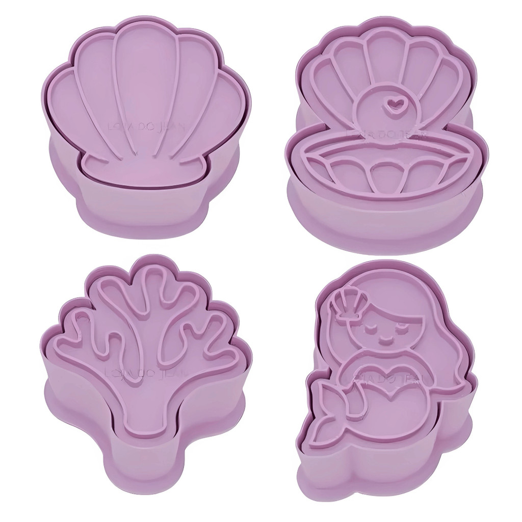 Ejetor Modelador Para Doces PEQUENA SEREIA Brigadeiros Docinhos Massa Biscuit Biscoito Resistente Massinha