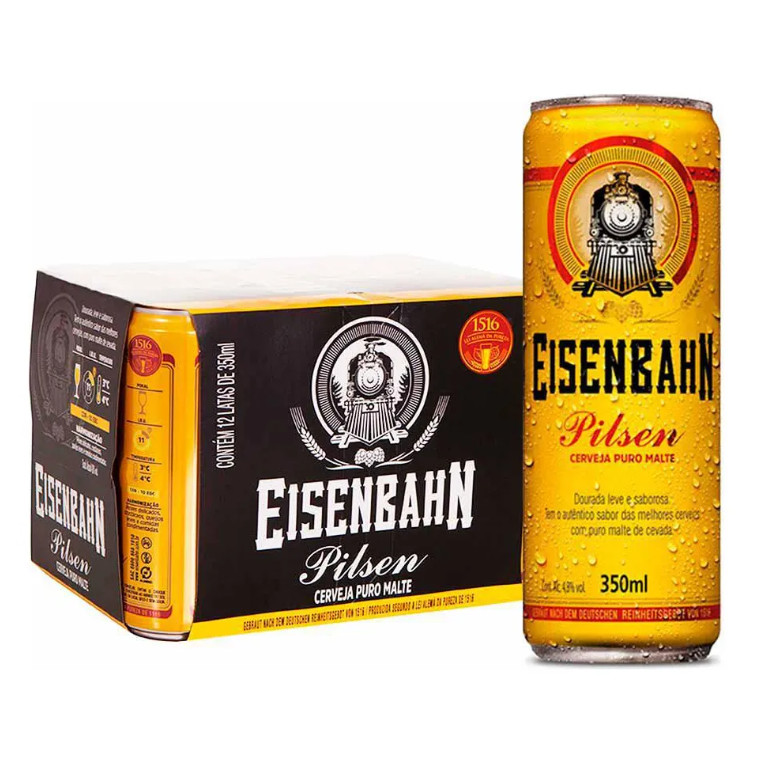 Cerveja Eisenbahn Pm Plisen 350Ml 12Un em Oferta na Shopee