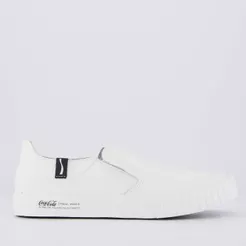 Tênis Coca Cola Philadelphia Leather Branco e Preto