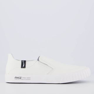 Tênis Coca Cola Philadelphia Leather Branco e Preto em Oferta na Shopee