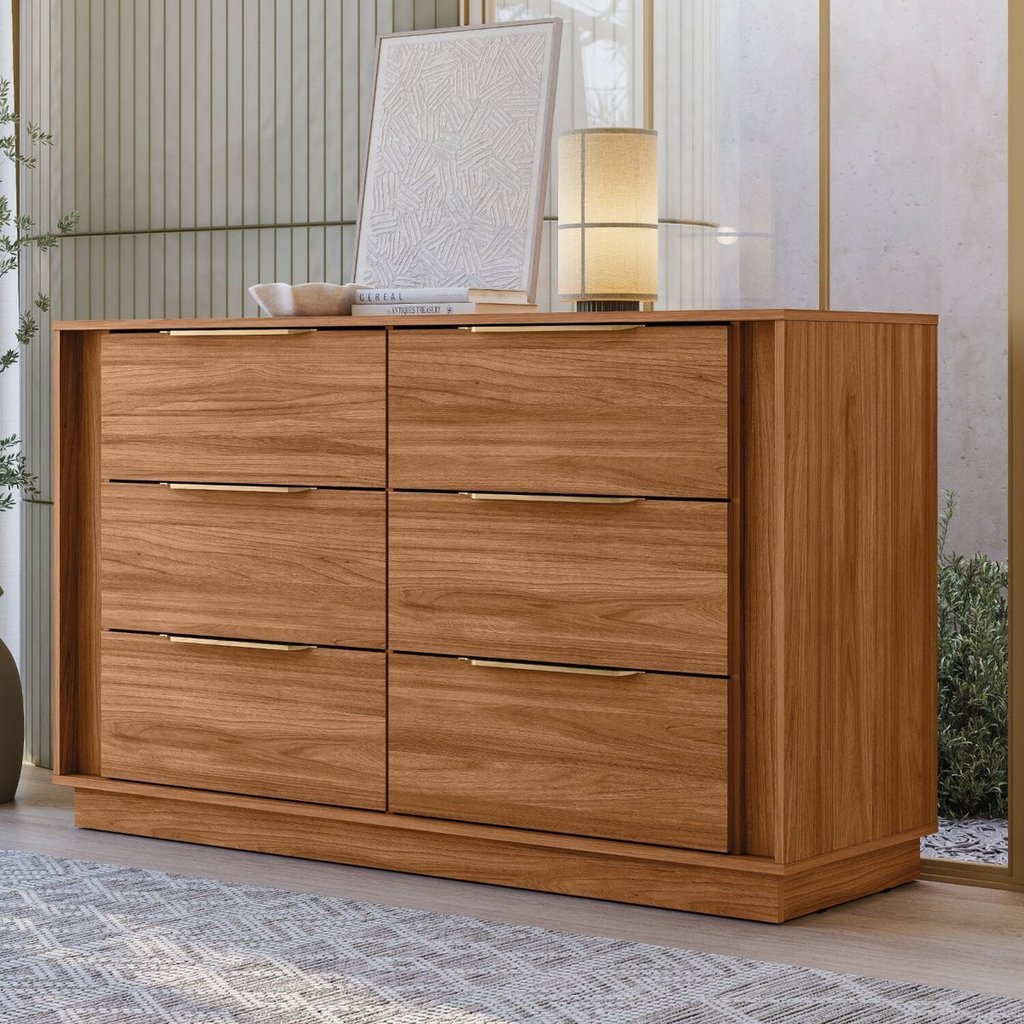 Cômoda para Quarto 4 Gavetas Sophia Nogueira Touch em Oferta na Shopee