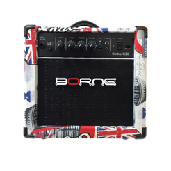 Amplificador Borne Strike G30 London Guitarra Cubo Bivolt Canais Drive Auxiliar Celular