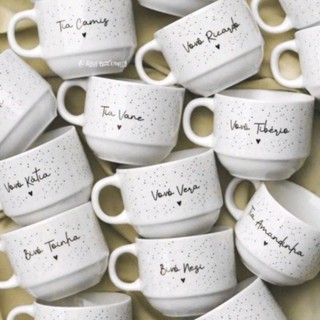 Xícaras Personalizadas Casamento/Batizado/Empresas em Oferta na Shopee