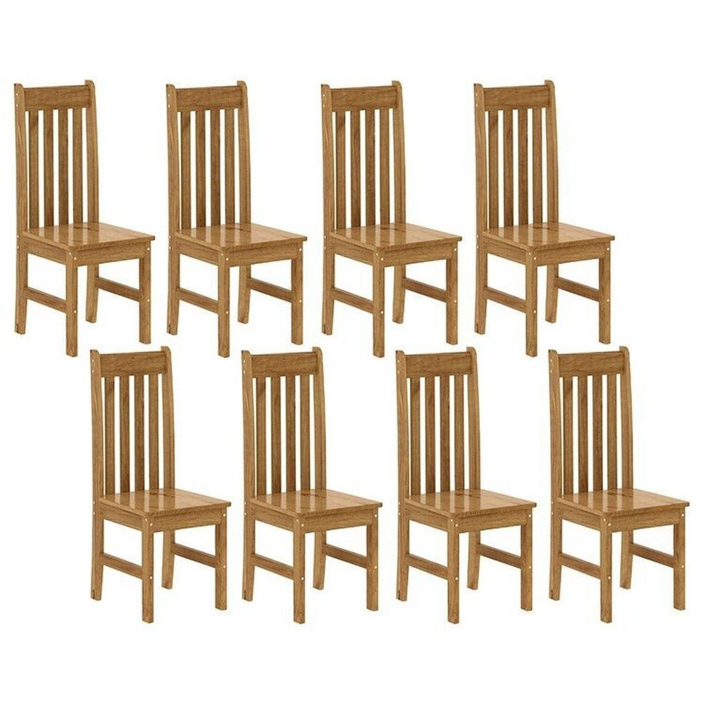Kit 8 Cadeiras 100% Madeira Maciça Bielefeld Espresso Móveis 8 em Oferta na Shopee