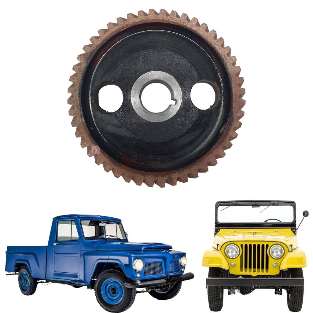 Engrenagem Do Comando Valvula Motor De 06 Cilindros Jeep / Rural / F 75 / Aero Ford Willys