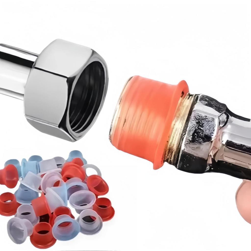 Kit 50 Veda Rosca Silicone Veda Junta Selador Borracha Serve 1/2 e 3/4