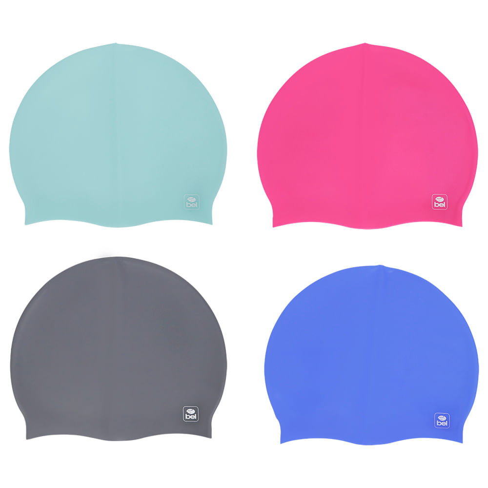 Touca de Natação em Silicone Cores Sortidas Bel em Oferta na Shopee