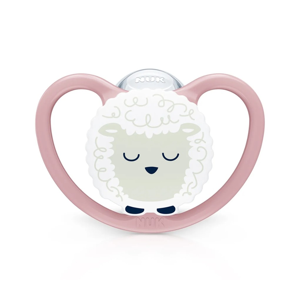 Chupeta Brilha no Escuro Space Glow Silicone 6m+ Girl Nuk em Oferta na Shopee