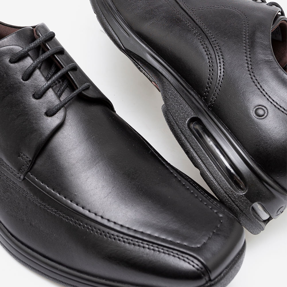 Detalhes do Sapato Smart Comfort Air Spot Preto Cadarço