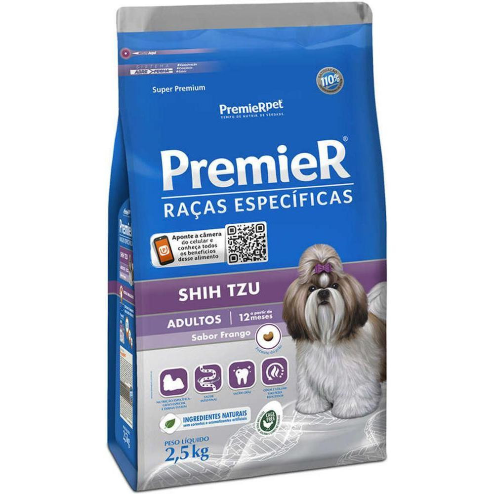 Ração Premier Pet Raças Específicas Shih Tzu Adulto 2,5kg em Oferta na Shopee