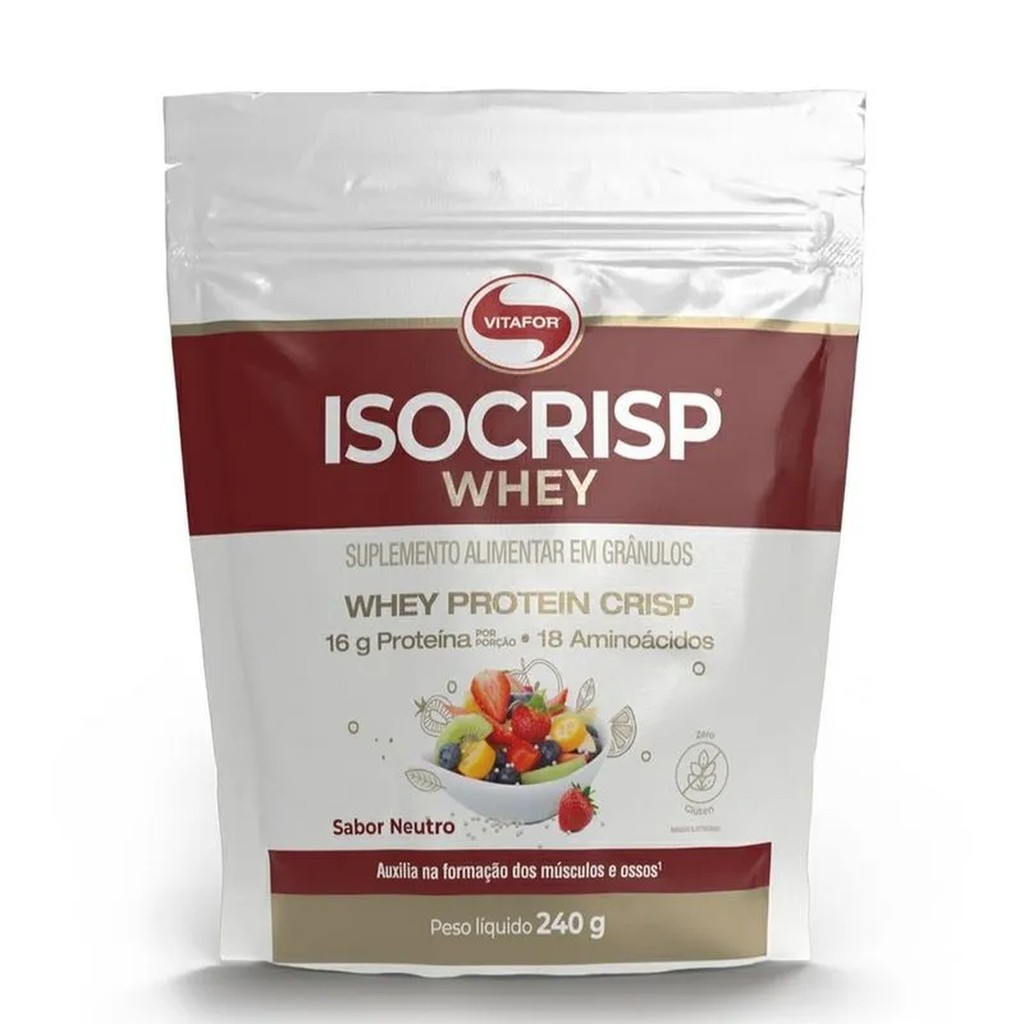 Vitafor Isocrisp Suplemento Alimentar em Grânulos Whey Protein Crisp Sabor Neutro 240g