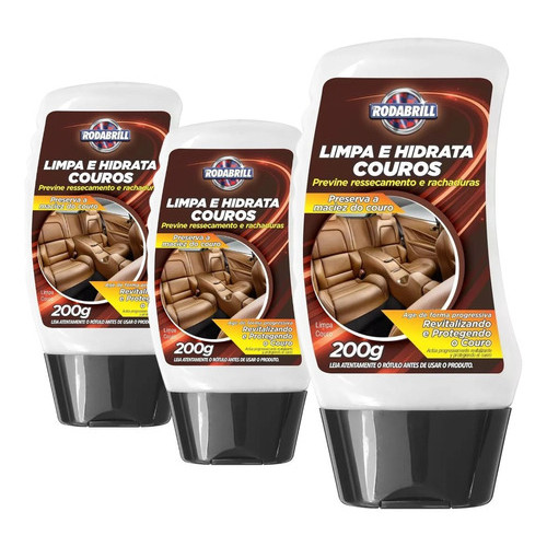 Kit Com 3 - Limpa E Hidrata Couro Rodabrill 1 Pano Mf Gratis em Oferta na Shopee