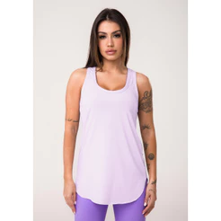 CAMISETA FITNESS FEMININA ALONGADA AURA DLK