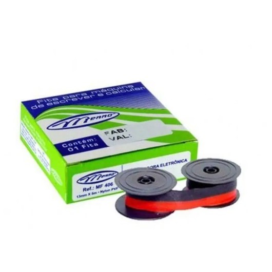 Fita para maquina de escrever Olivetti Preto/Vermelho Menno