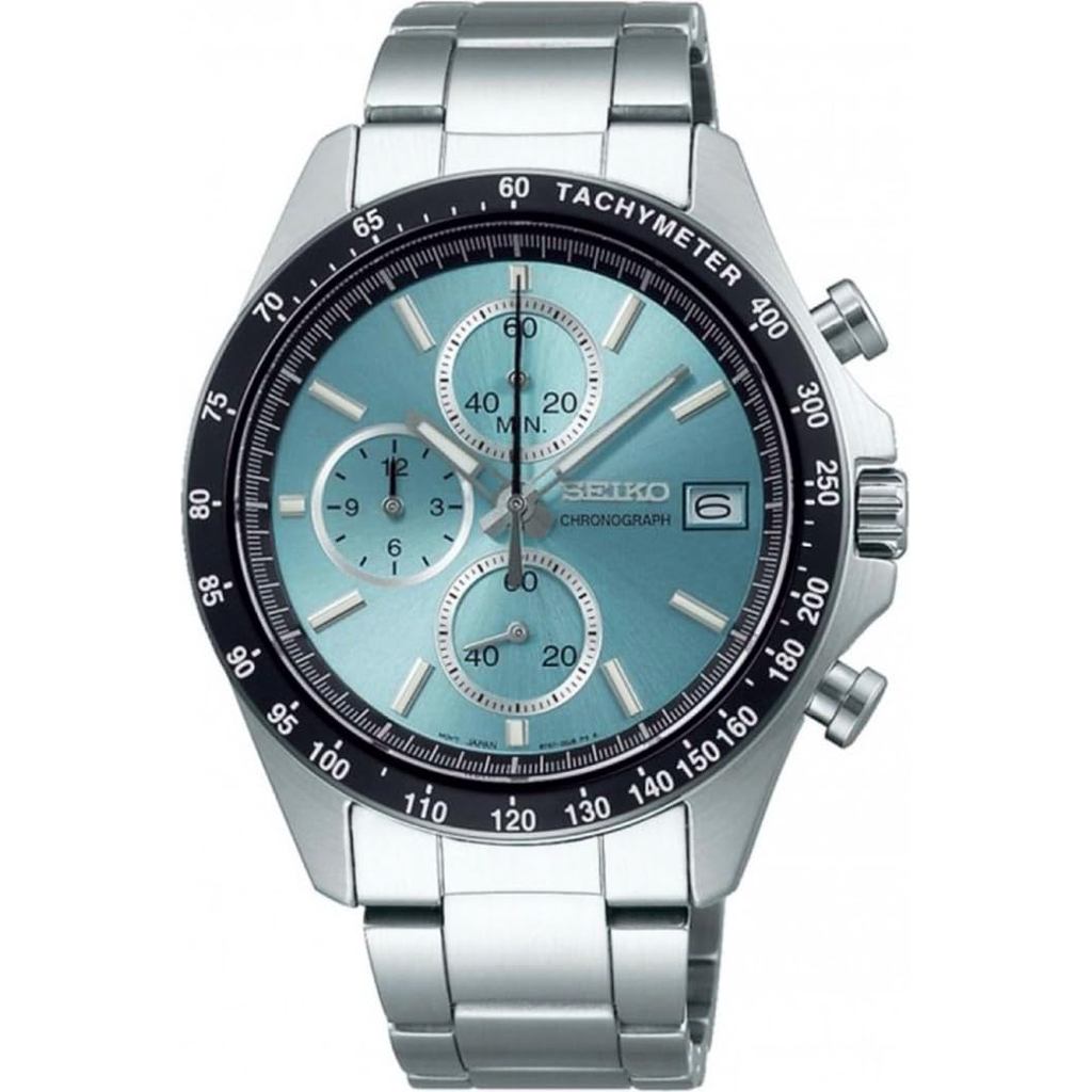 Relógio masculino SEIKO 1/5 de segundo com cronógrafo de quartzo SBTR029 azul turquesa [produto oficial japonês]