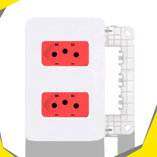 Tomada Dupla 20a 2p+t 4x2 Vermelho 250V Margirius B3 em Oferta na Shopee