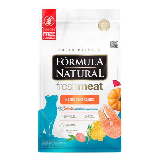RAÇÃO FORMULA NATURAL FRESH MEAT GATOS CASTRADOS SALMÃO 10,1kg
