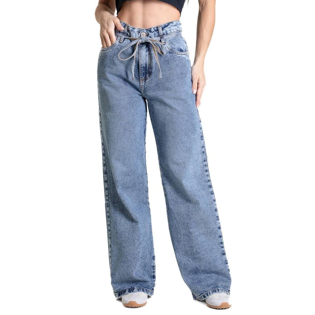Calça Jeans Sawary Wide Leg Petit - 283422