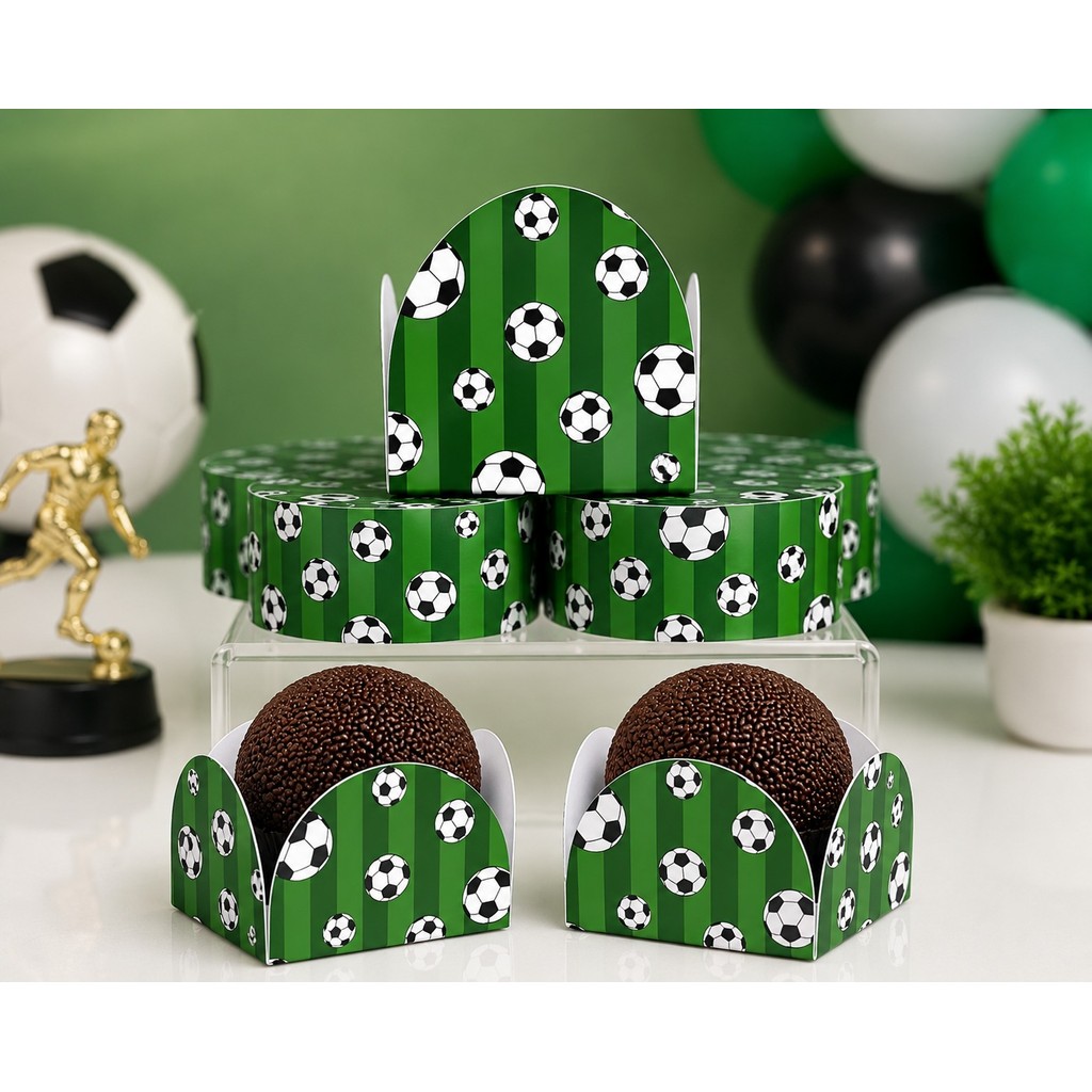 Forminha de Doces Futebol Personalizada Lembrancinha de Festa Aniversário