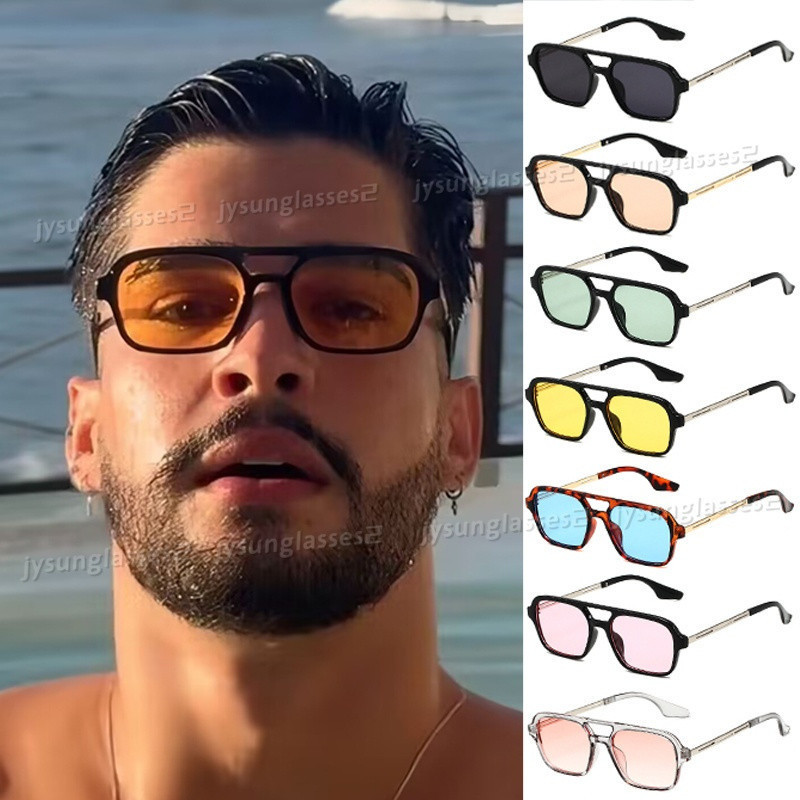 Novos Óculos de Sol Quadrados Unissex Criativos e Retrô, Estilo Popular Mais Recente MQCD
