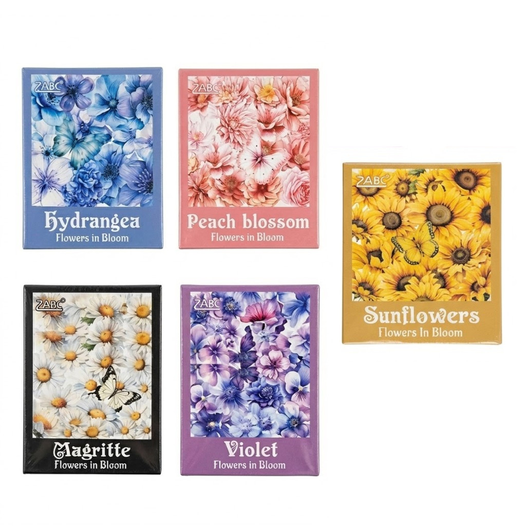 Caixa de Adesivos Plásticos Flowers in Bloom 60pcs
