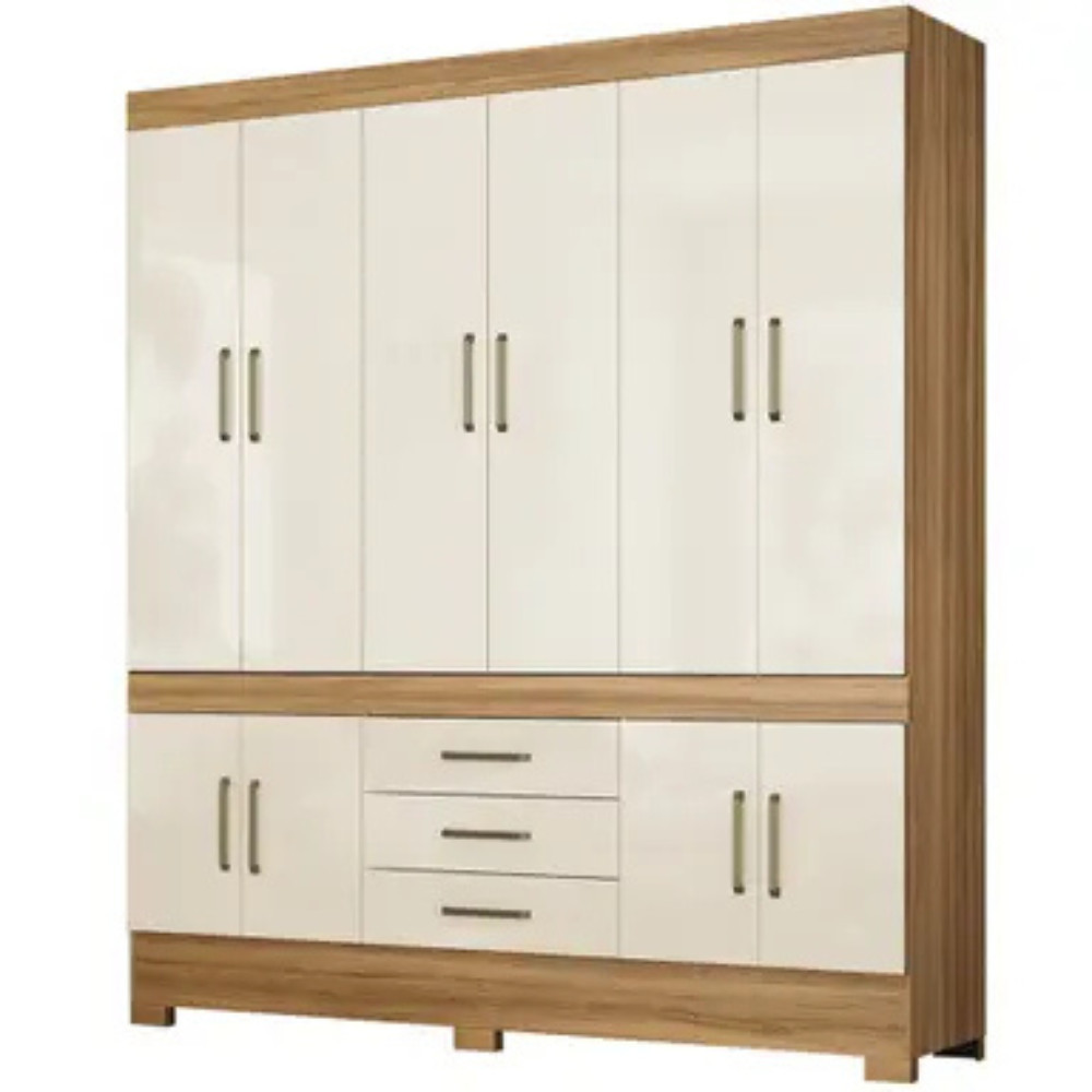 Guarda Roupa New Murano Casal 10 Portas Bater 3 Gavetas Demóbile