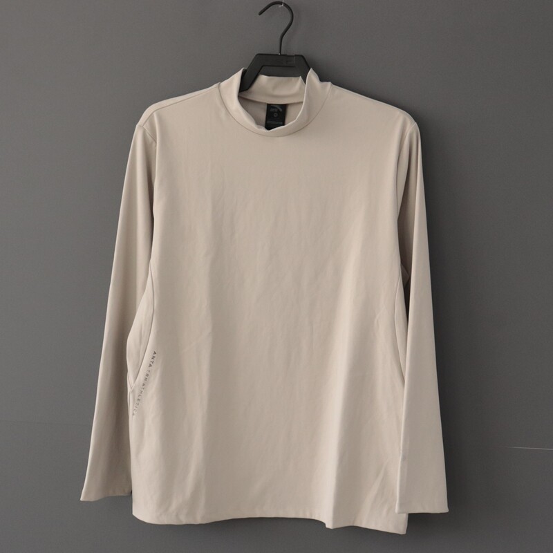 Camiseta masculina de manga comprida Anta outono inverno confortável pulôver quente Casual treinamento esportivo Kn15244