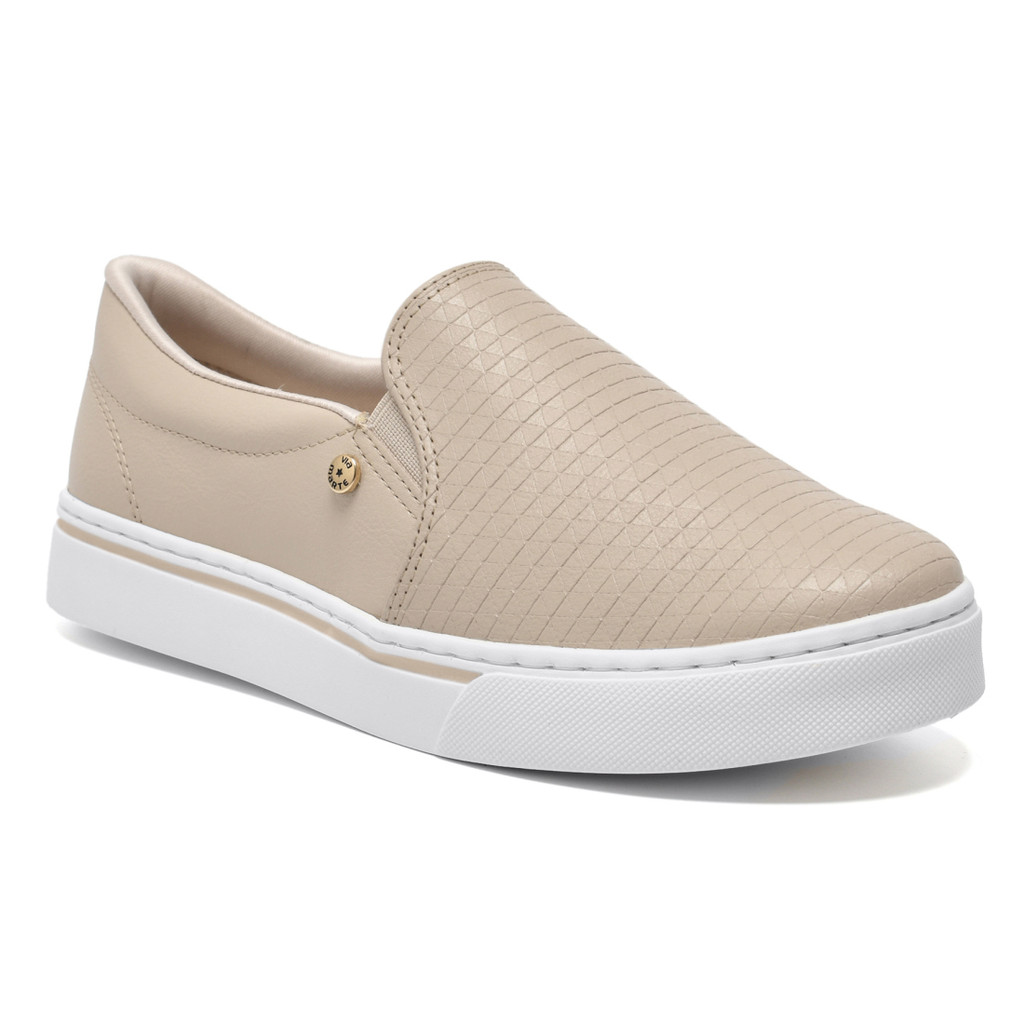Tênis Via Marte Feminino Slip On Texturizado Calce Fácil