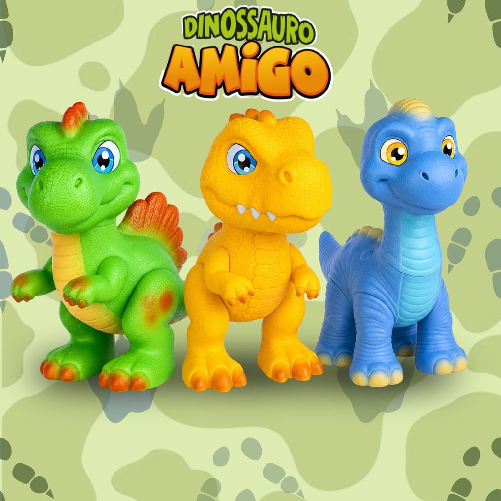Dinossauro Amigo Bebê Em Vinil Texturizado E Articulado Jurassic Híbridos Dino - Super Toys