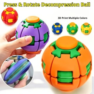 Bola De Descompressão Impressa Em 3D Pressione E Gire Para Aliviar O Estresse (fidget spinner) ; Giratória Portátil Acal