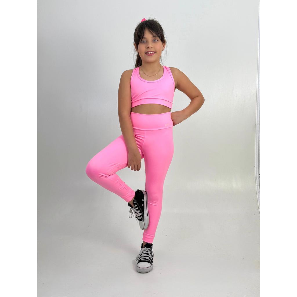 Calça Legging Academia Zero Transparência Infantil Menina Suplex Premium Escola Balé