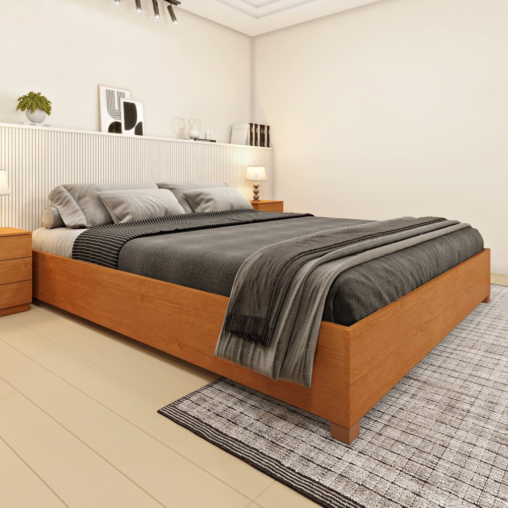 Cama Box Queen Emmdp 35cm x 164cm Grecia Yescasa Marrom/Cinamomo Cinamomo