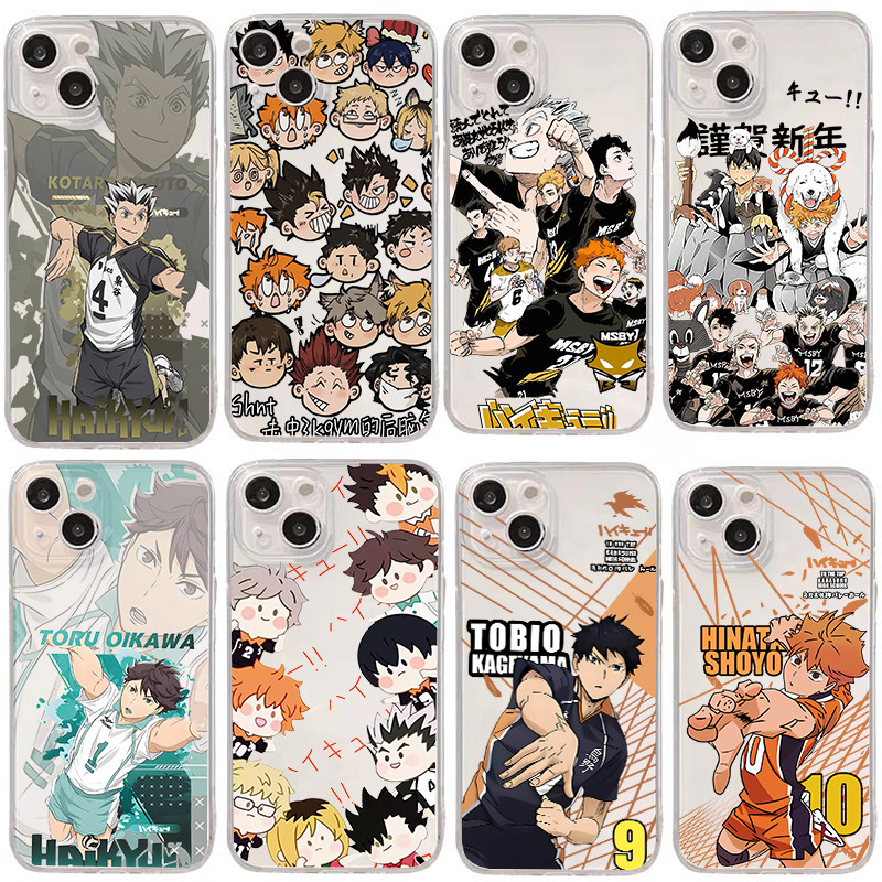 Capa de vôlei Haikyuu para Samsung Galaxy A32 A23 A15 A13 A22 A72 A22 A12 A14 A73 A72 A26 A33 5G, capa de telefone trans