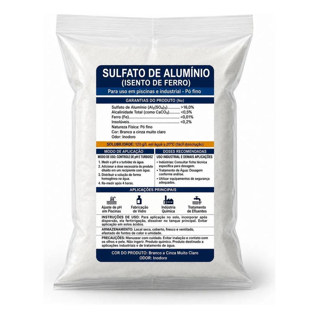 Sulfato De Aluminio - Quimico Puro 5kg