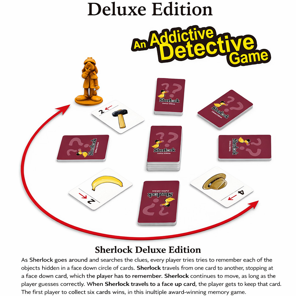 SHERLOCK ~ Memória Ganhadora Jogo De Cartas De Tabuleiro Dedução
