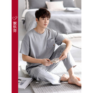 [Lycra Cotton] Pijamas masculinos verão puro algodão calças de manga curta Loungewear masculino verão terno fino