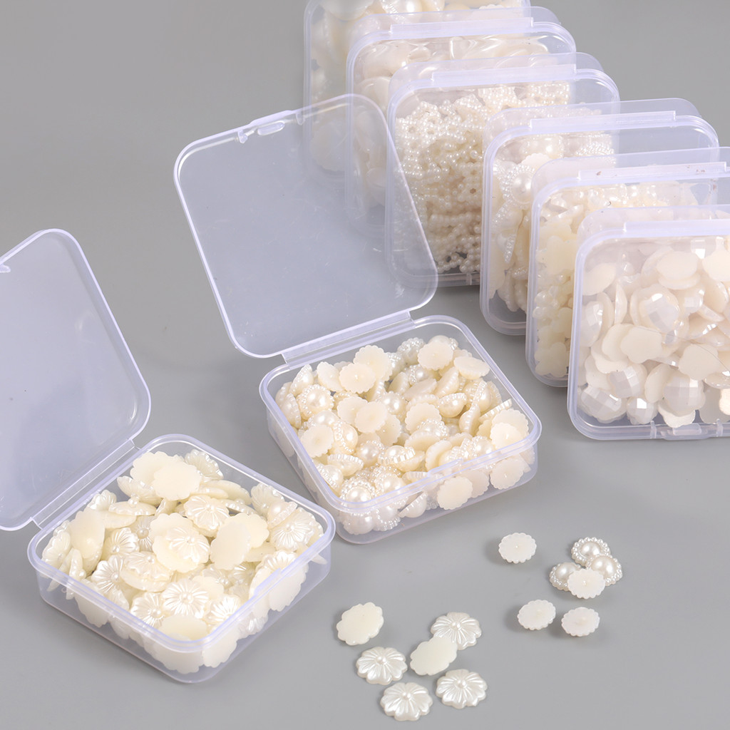 Caixa de acessórios de resina em caixa, pacote de Material diy, acessórios de cabelo antigos feitos à mão, acessórios de